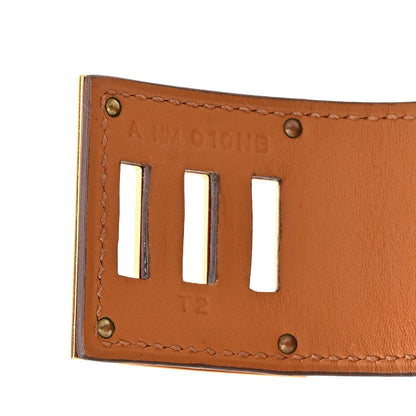 Hermes Shiny Alligator Collier De Chien CDC Bracelet T2 Braise 4 of 6