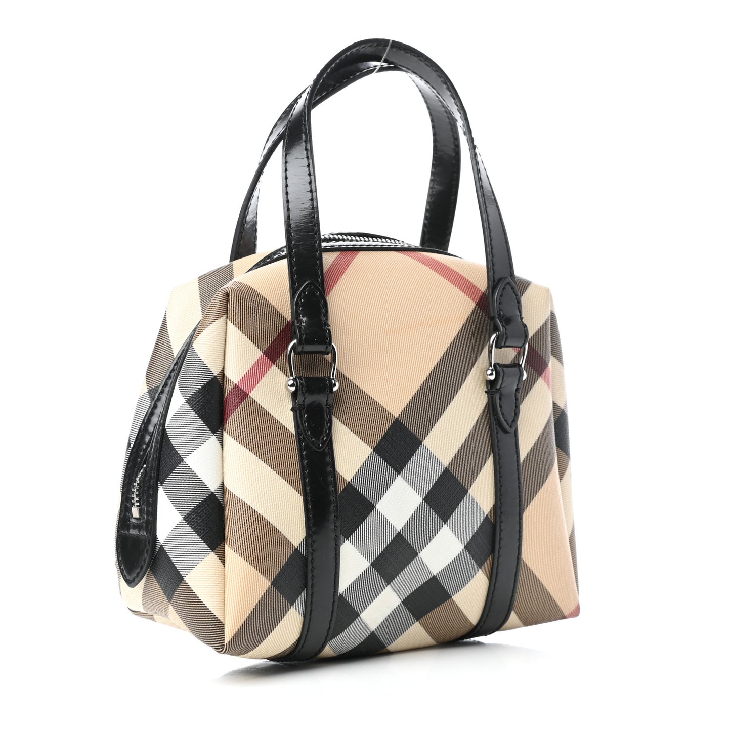 Patent Trim Nova Check Tote Black