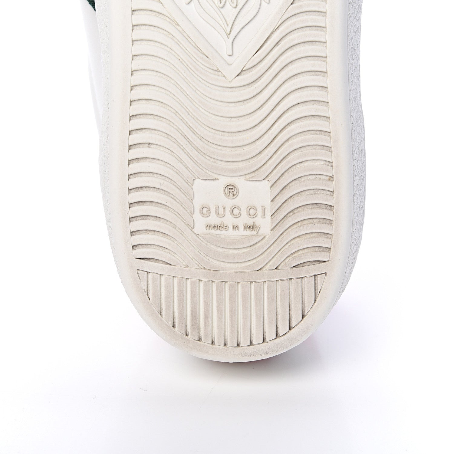 Gucci Miro Soft Calfskin Laminated Ayers Web Bee Embroidered Mens Ace Sneakers 8 White Red Flame Green 6 of 14
