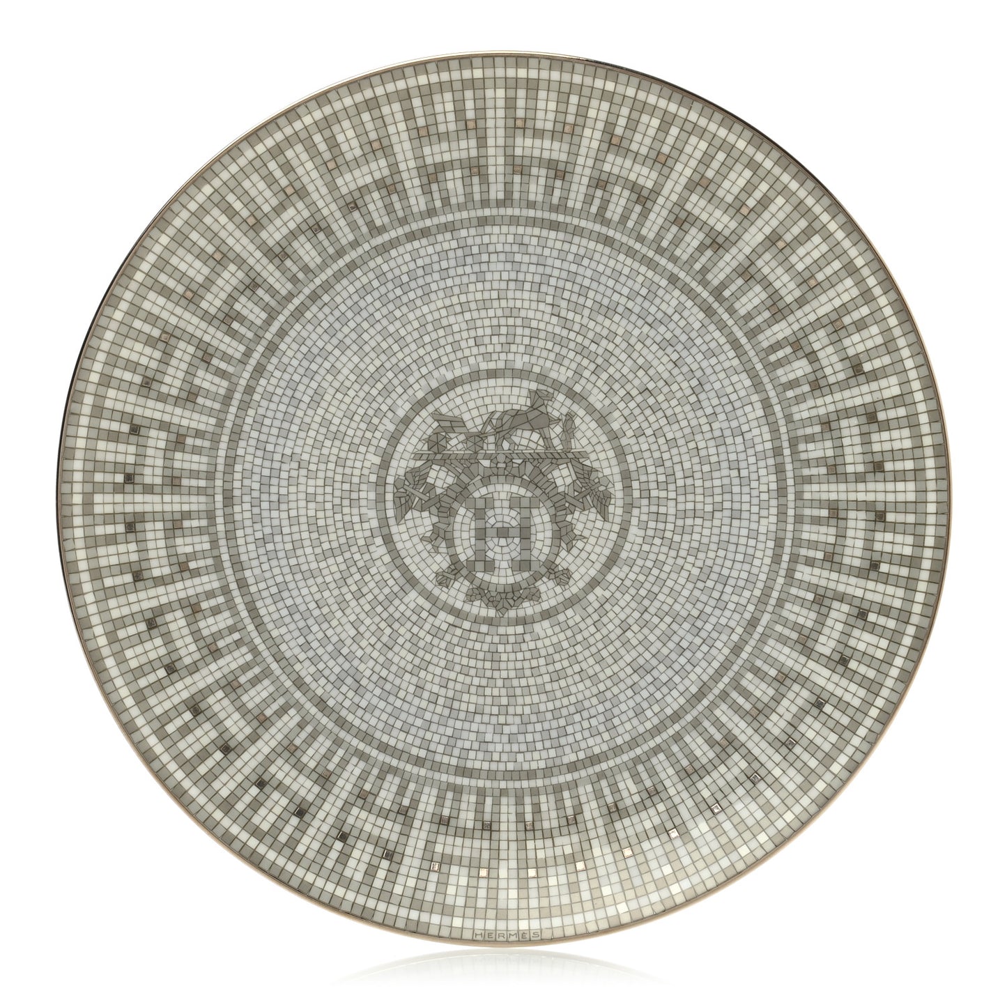 Porcelain Mosaique au 24 Platine Dessert Plate 8.3