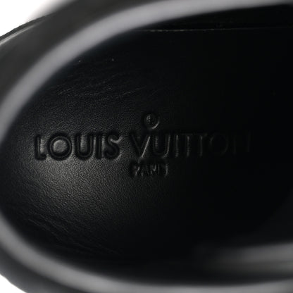 Louis Vuitton Calfskin Suede Monogram Cliff Top Wedge Sneakers 40 Black 7 of 11