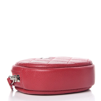 Chanel Caviar Quilted Zip Around Classic Coin Purse Dark Pink 4 of 8