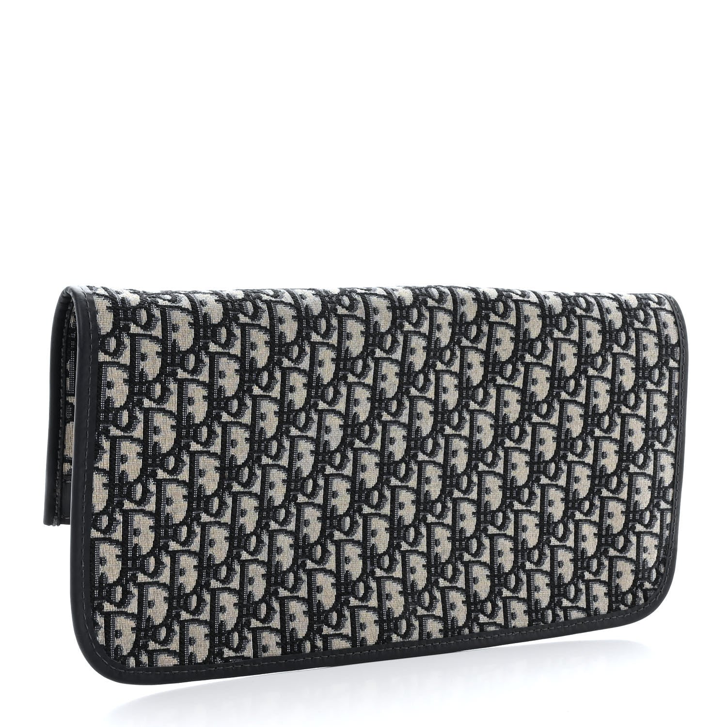 Christian Dior Oblique Fold Over Clutch Blue 3 of 11