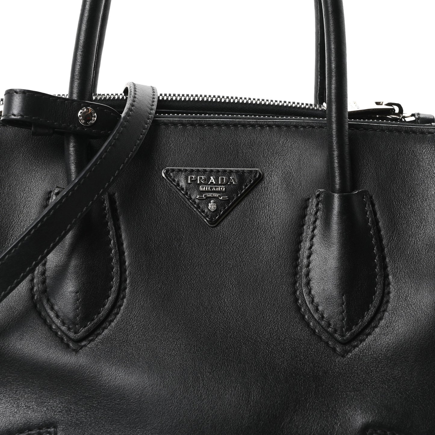 City Calf Sport Twin Pocket Tote Black