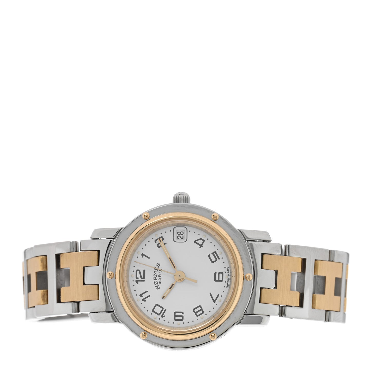 Stainless Steel 24mm Clipper Quartz Watch Gold