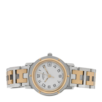 Hermes Stainless Steel 24mm Clipper Quartz Watch Gold 2 of 4