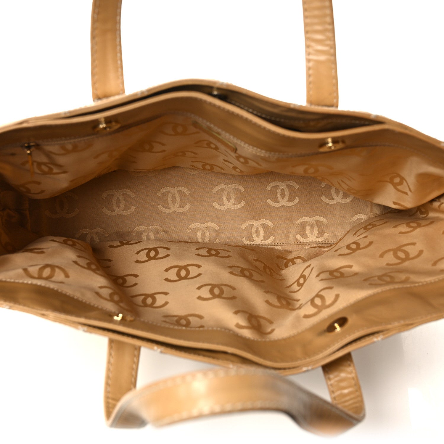 Chanel Calfskin Wild Stitch Large Tote Beige 6 of 11