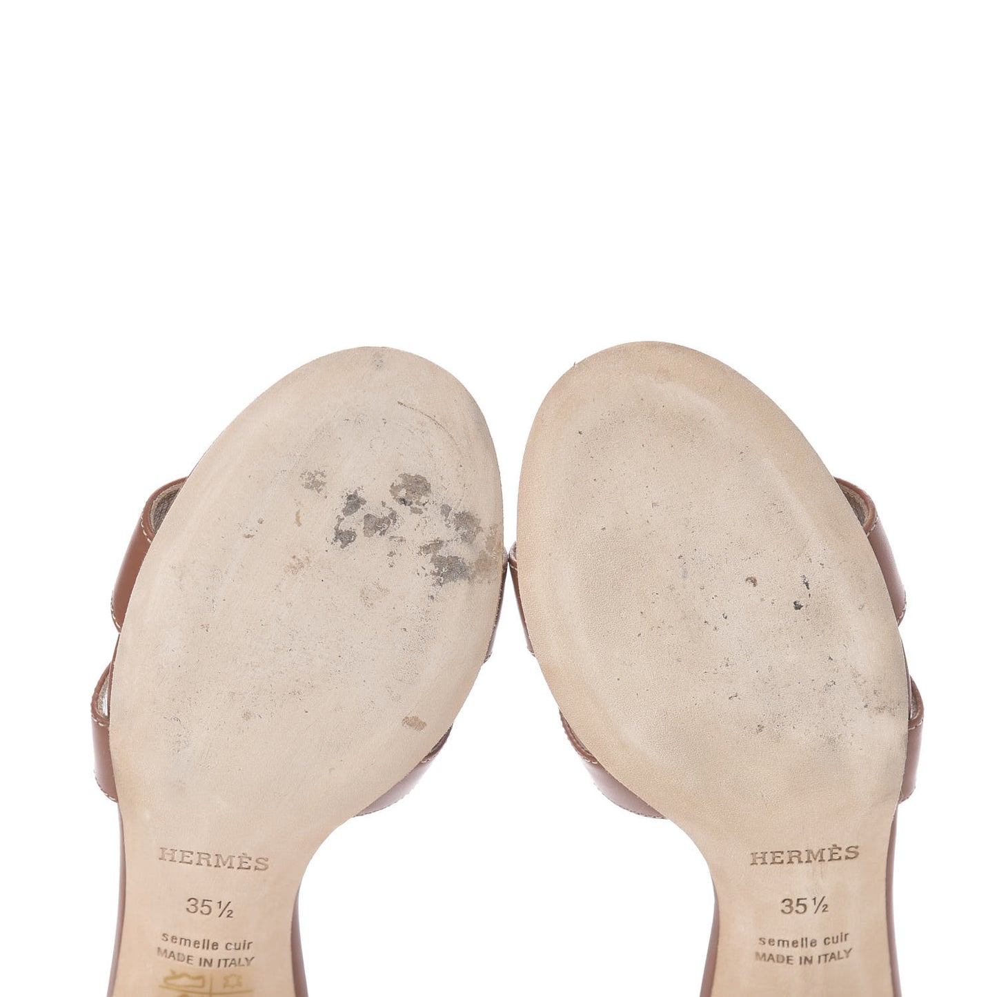 Calfskin Oasis Sandals 35.5 Gold