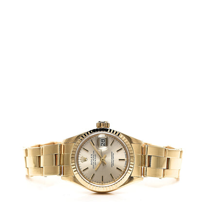 Rolex 18K Yellow Gold 26mm Oyster Perpetual Datejust Watch Champagne 69138 2 of 7
