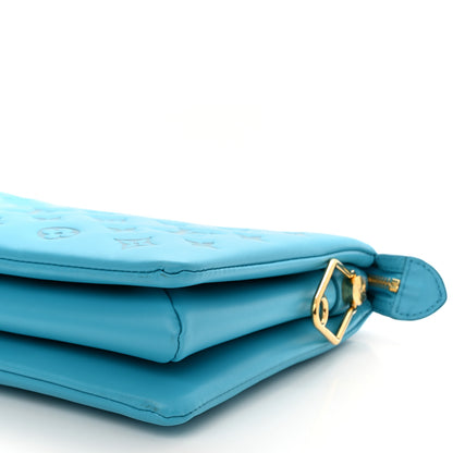 Louis Vuitton Lambskin Embossed Monogram Coussin PM Turquoise 9 of 9