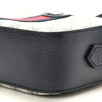 Gucci GG Supreme Monogram Textured Dollar Calfskin Web Small Ophidia Camera Bag Beige Blue 9 of 9
