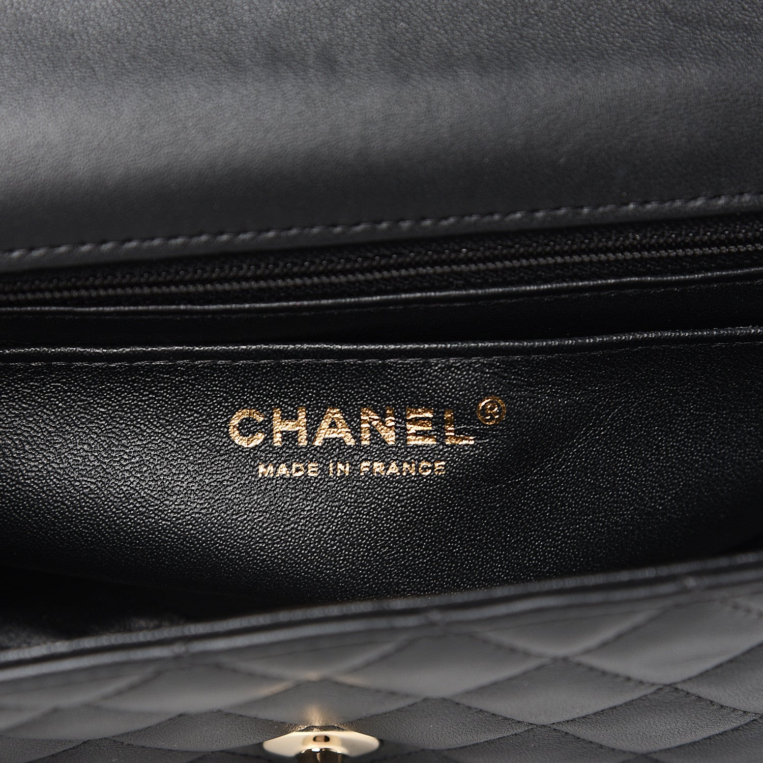 Chanel Lambskin Quilted Mini Rectangular Flap Black 5 of 12