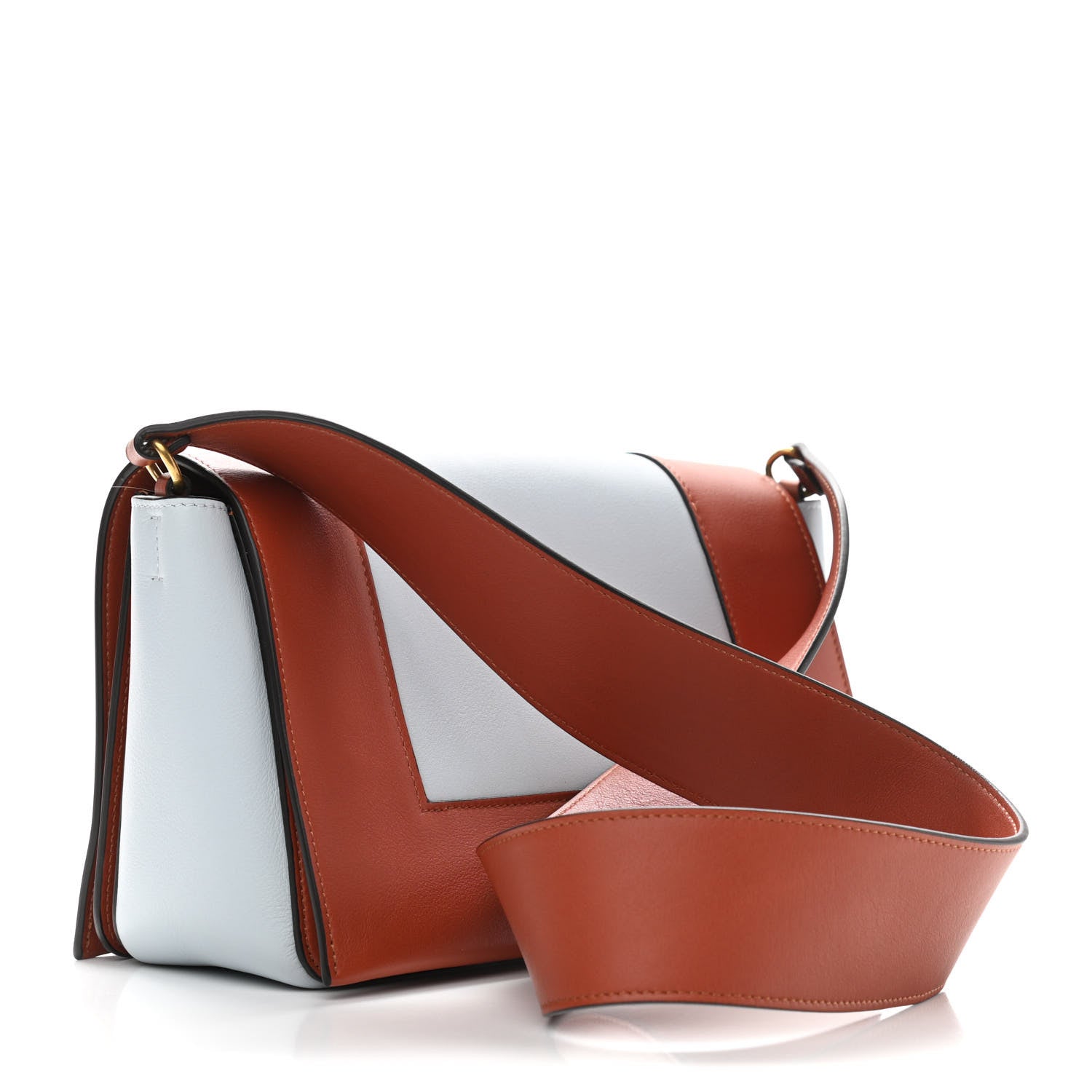 Celine Shiny Smooth Calfskin Medium Frame Shoulder Bag Maple Frost 3 of 9
