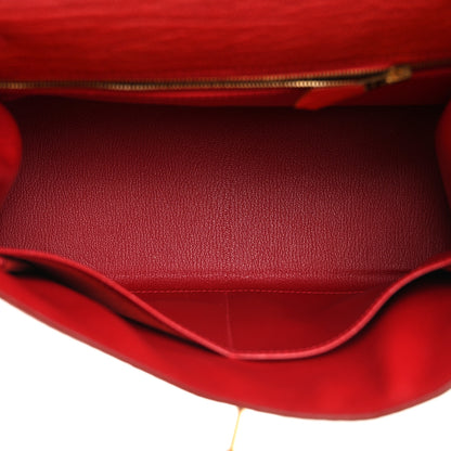 Hermes Chevre Mysore Kelly Sellier 28 Rouge Vif 5 of 11