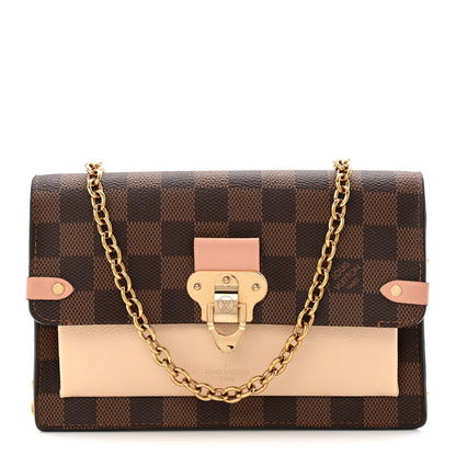 Louis Vuitton Damier Ebene Vavin Chain Wallet Creme 1 of 9