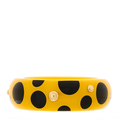 Louis Vuitton Kusama Infinity Dots Wide Bangle Bracelet PM Yellow 1 of 5