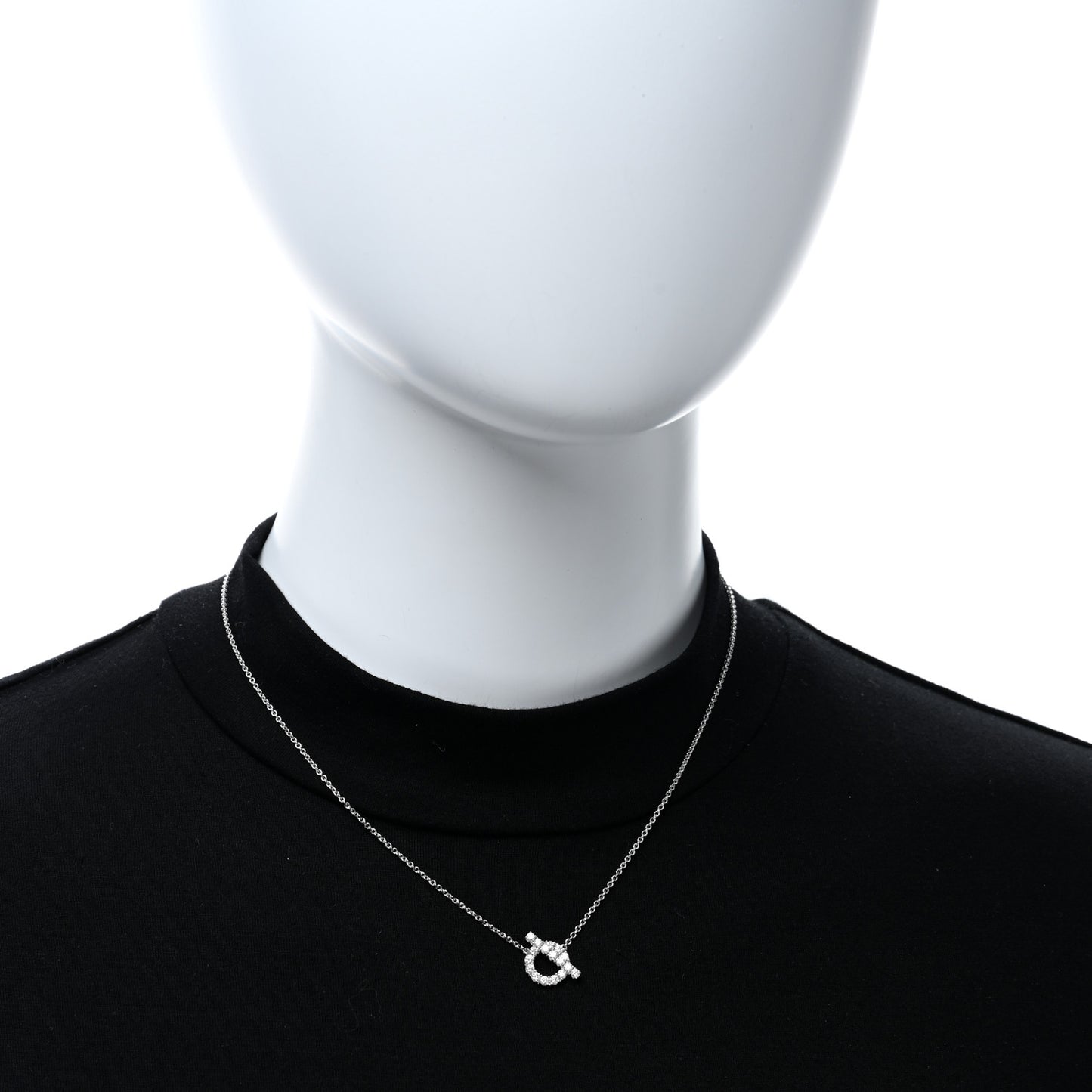 18K White Gold Diamond Finesse Pendant Necklace
