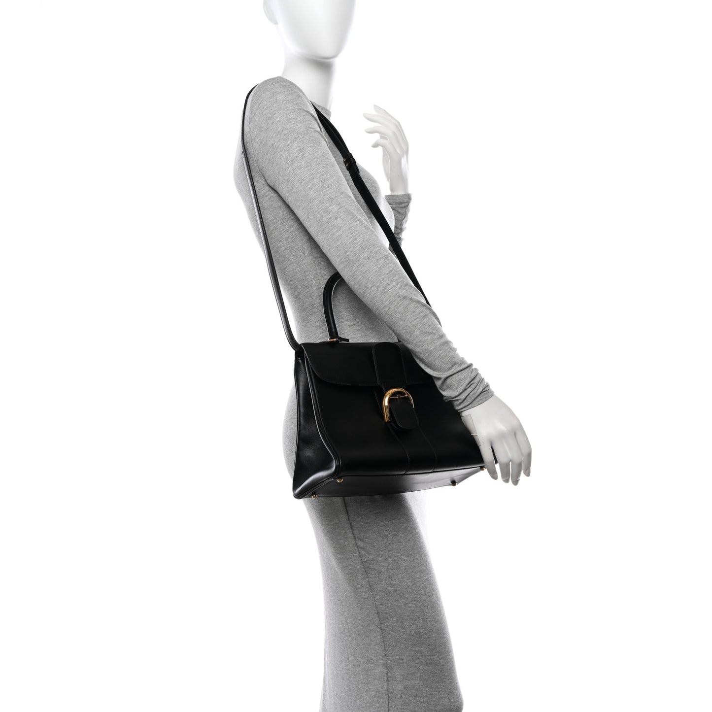 Box Calfskin MM Brillant Satchel Black