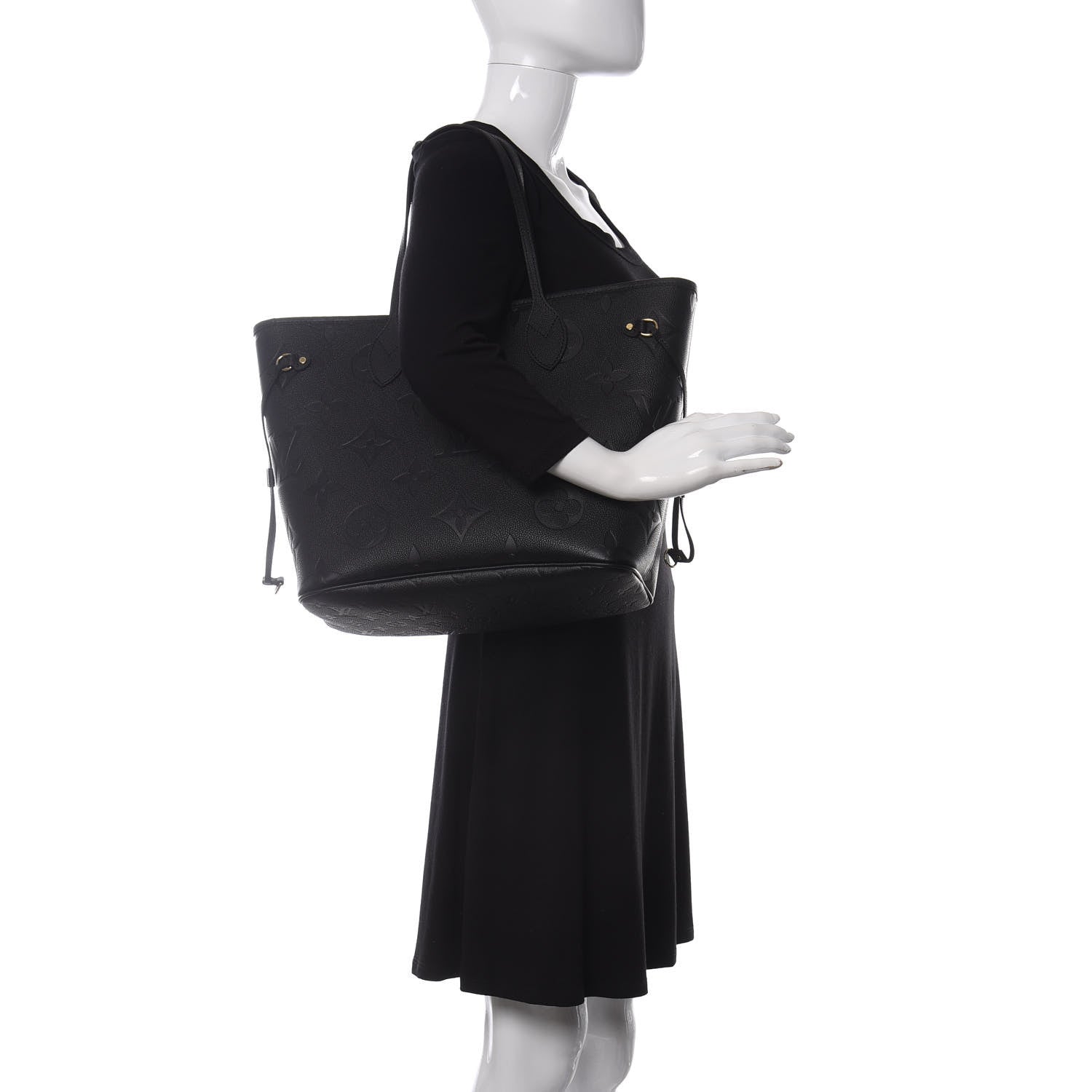 Louis Vuitton Empreinte Monogram Giant Neverfull MM Black 2 of 10
