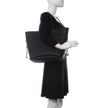 Louis Vuitton Empreinte Monogram Giant Neverfull MM Black 2 of 10