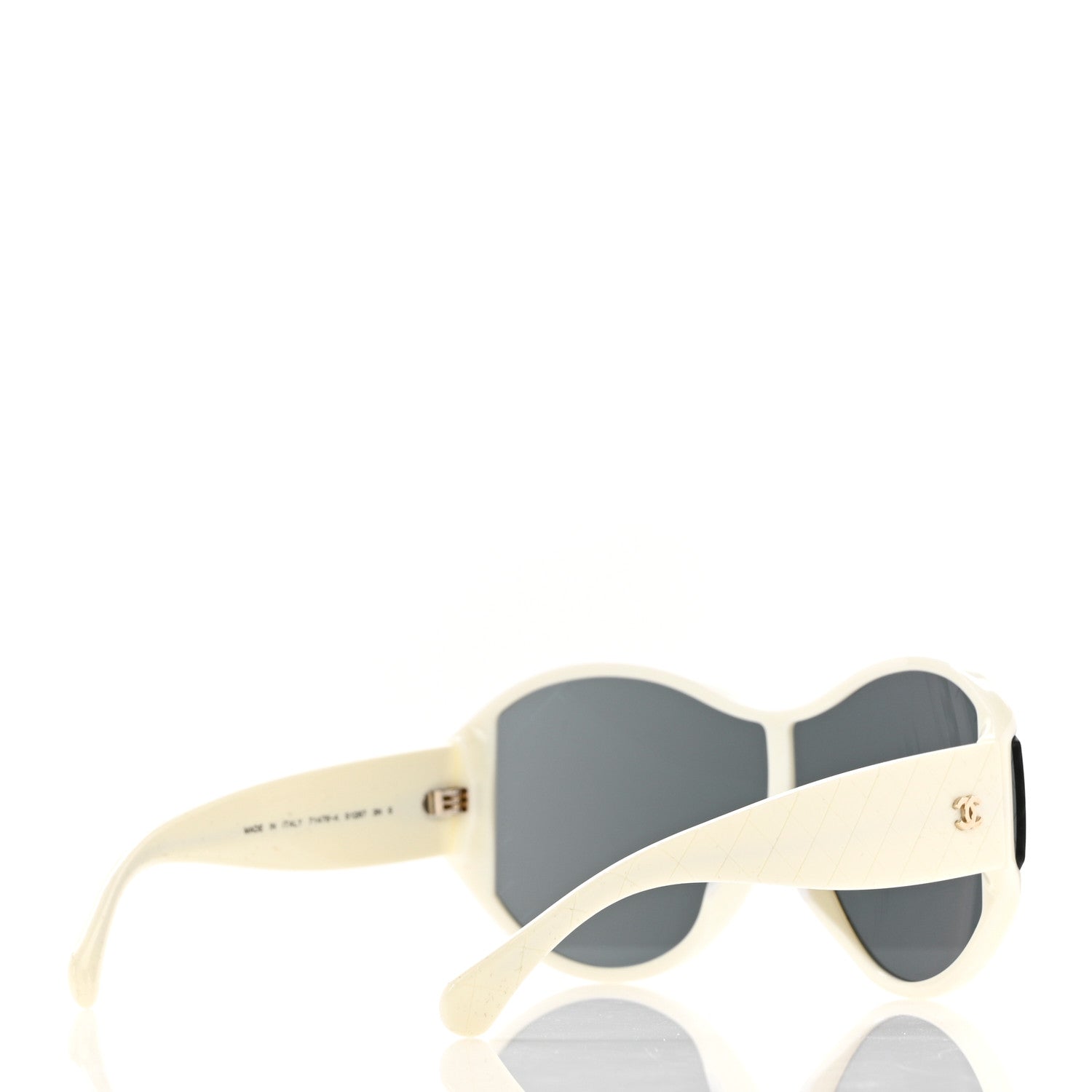 Chanel Acetate Mirror Shield Sunglasses 71476A White 4 of 7