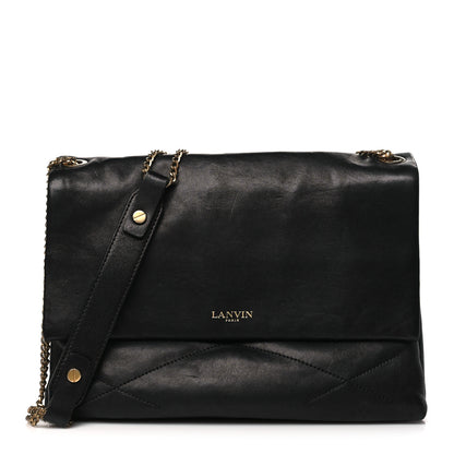 Lanvin Lambskin Quilted Medium Sugar Flap Shoulder Bag Black 1 of 10