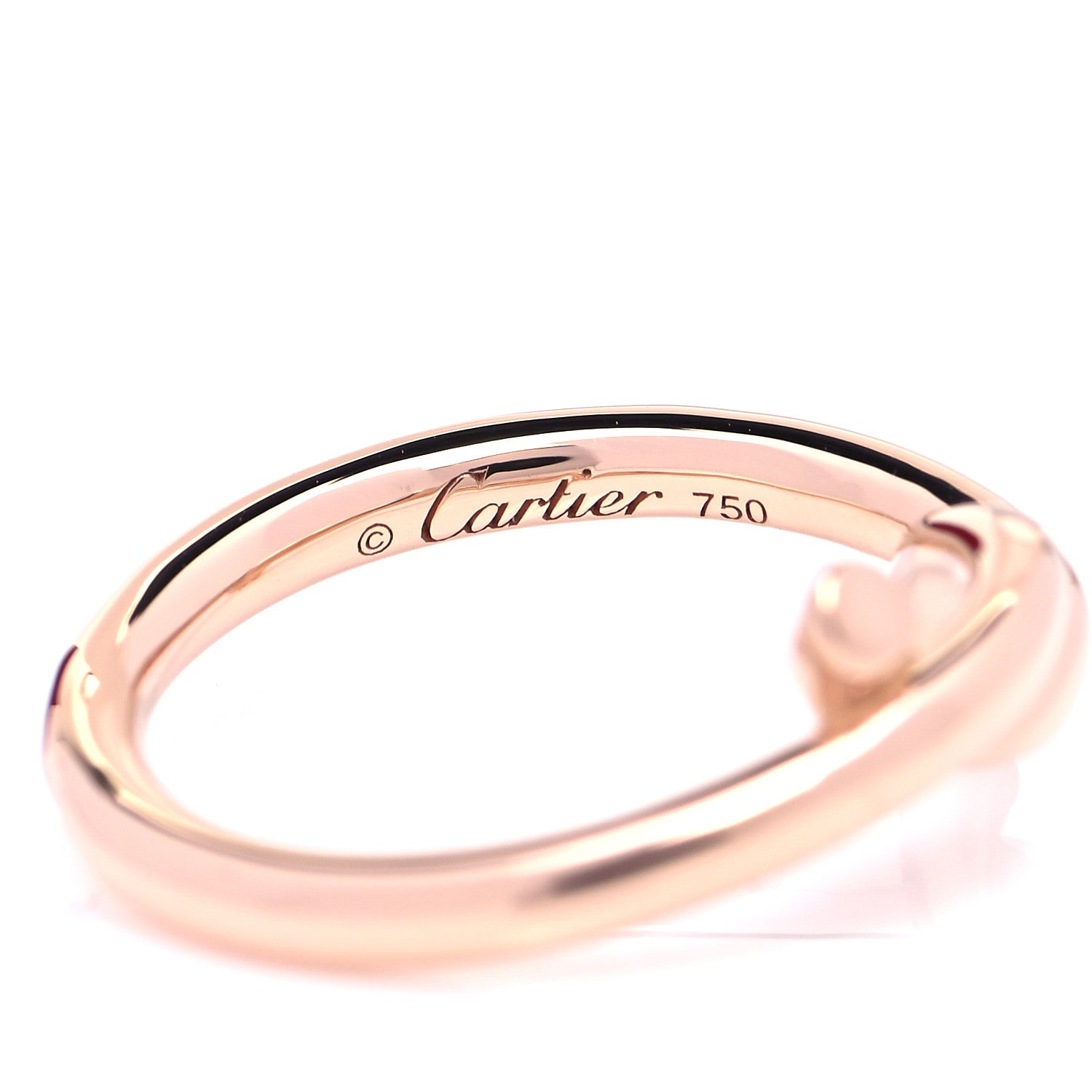 Cartier 18K Pink Gold Entrelaces Ring 48 4.5 4 of 5