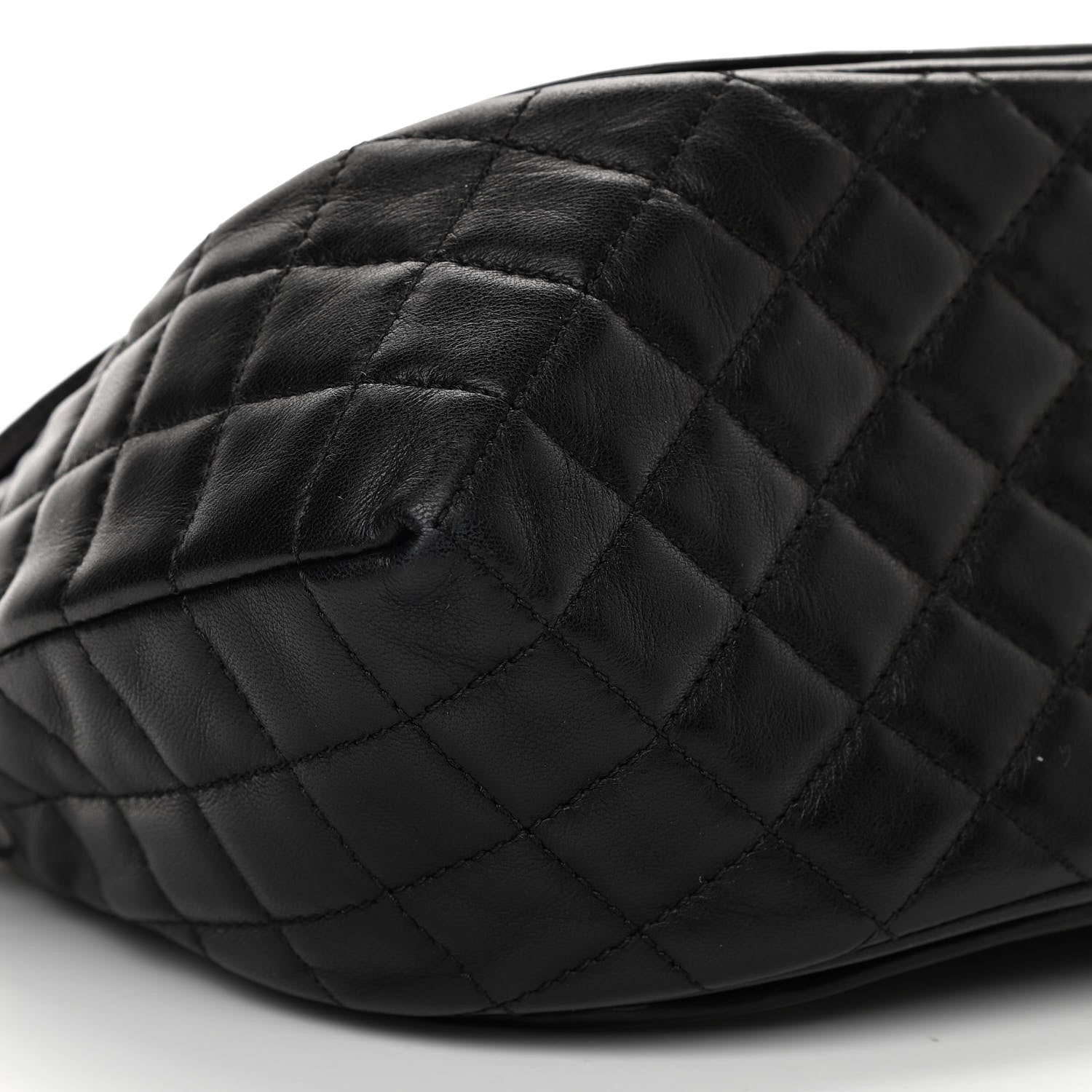 Chanel Lambskin Patent Classic Twist Crescent Flap Bag Black 8 of 12