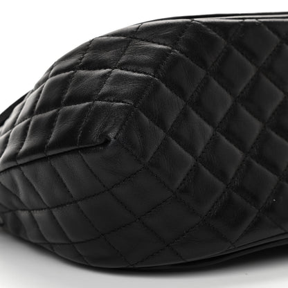 Chanel Lambskin Patent Classic Twist Crescent Flap Bag Black 8 of 12
