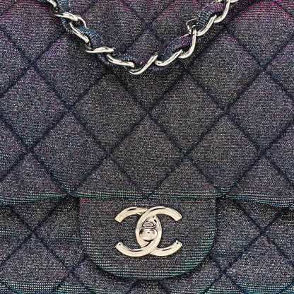 Chanel Iridescent Glitter Fabric Jumbo Single Flap Multicolor 8 of 10