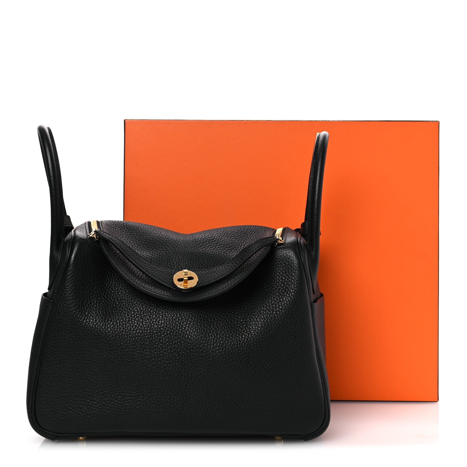 Hermes Taurillon Clemence Lindy 30 Black 11 of 11