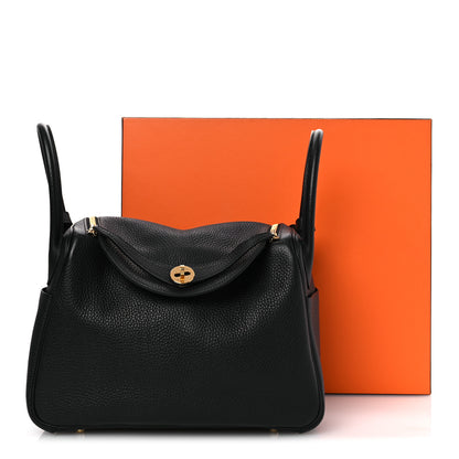 Hermes Taurillon Clemence Lindy 30 Black 11 of 11