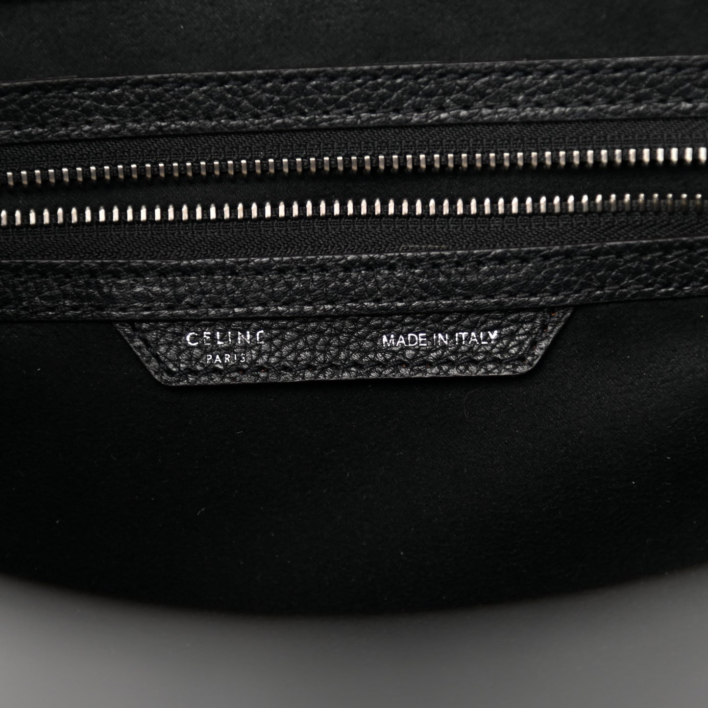 Drummed Calfskin Mini Luggage Black