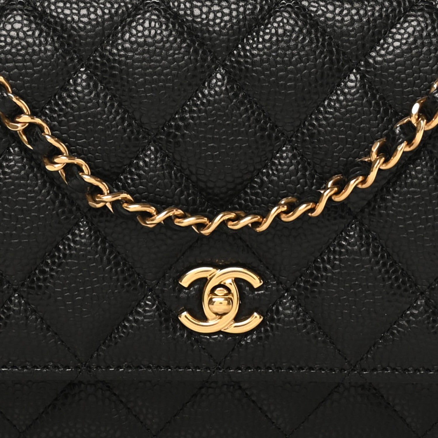 Chanel Caviar Quilted CC Turnlock Wallet On Chain WOC Black 9 of 12