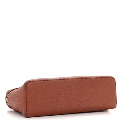 Loro Piana Grained Calfskin L19 Extra Pocket Pouch Kummel 4 of 10
