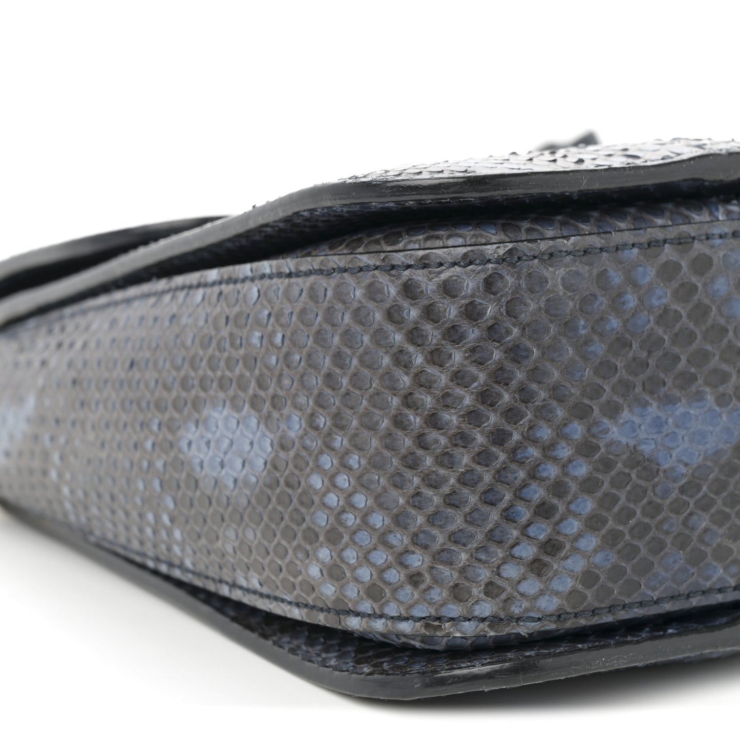 Snakeskin Small Jackie Shoulder Bag Blue