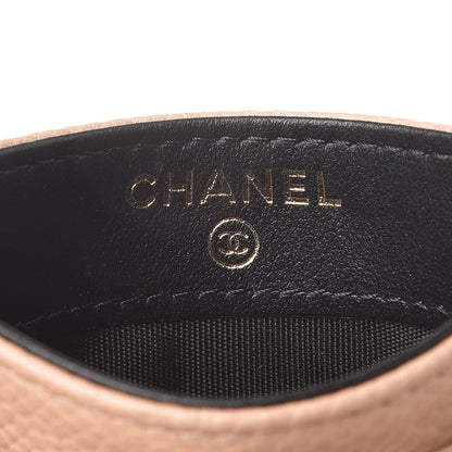 Chanel Caviar Quilted Filigree Card Holder Beige Black 5 of 9