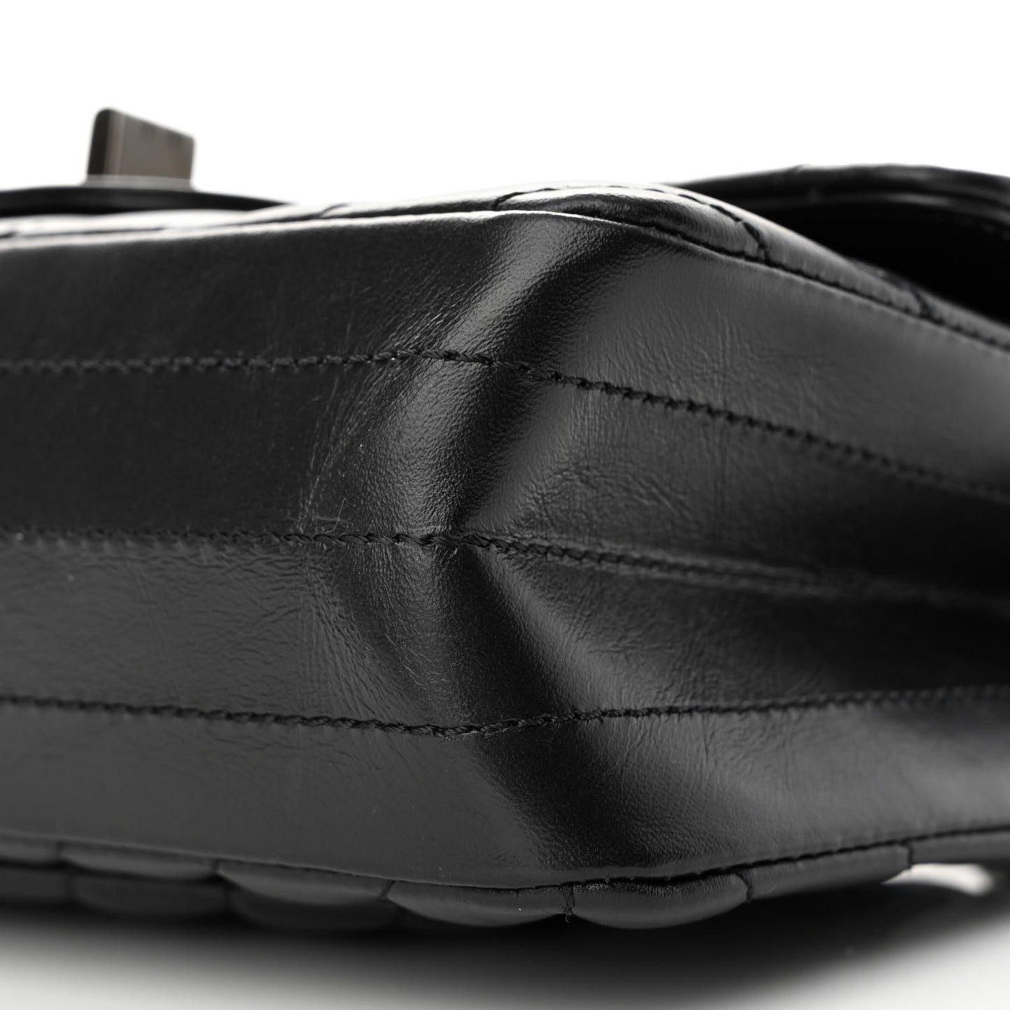 Aged Calfskin Chevron Quilted 2.55 Reissue Mini Flap So Black