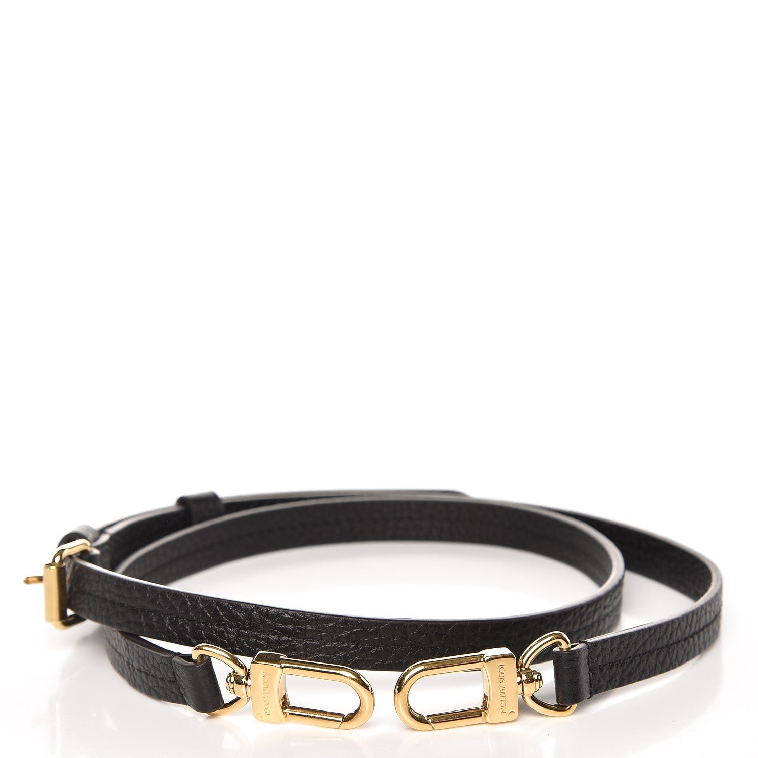 Louis Vuitton Calfskin Adjustable Retiro NM Shoulder Strap Black 2 of 3