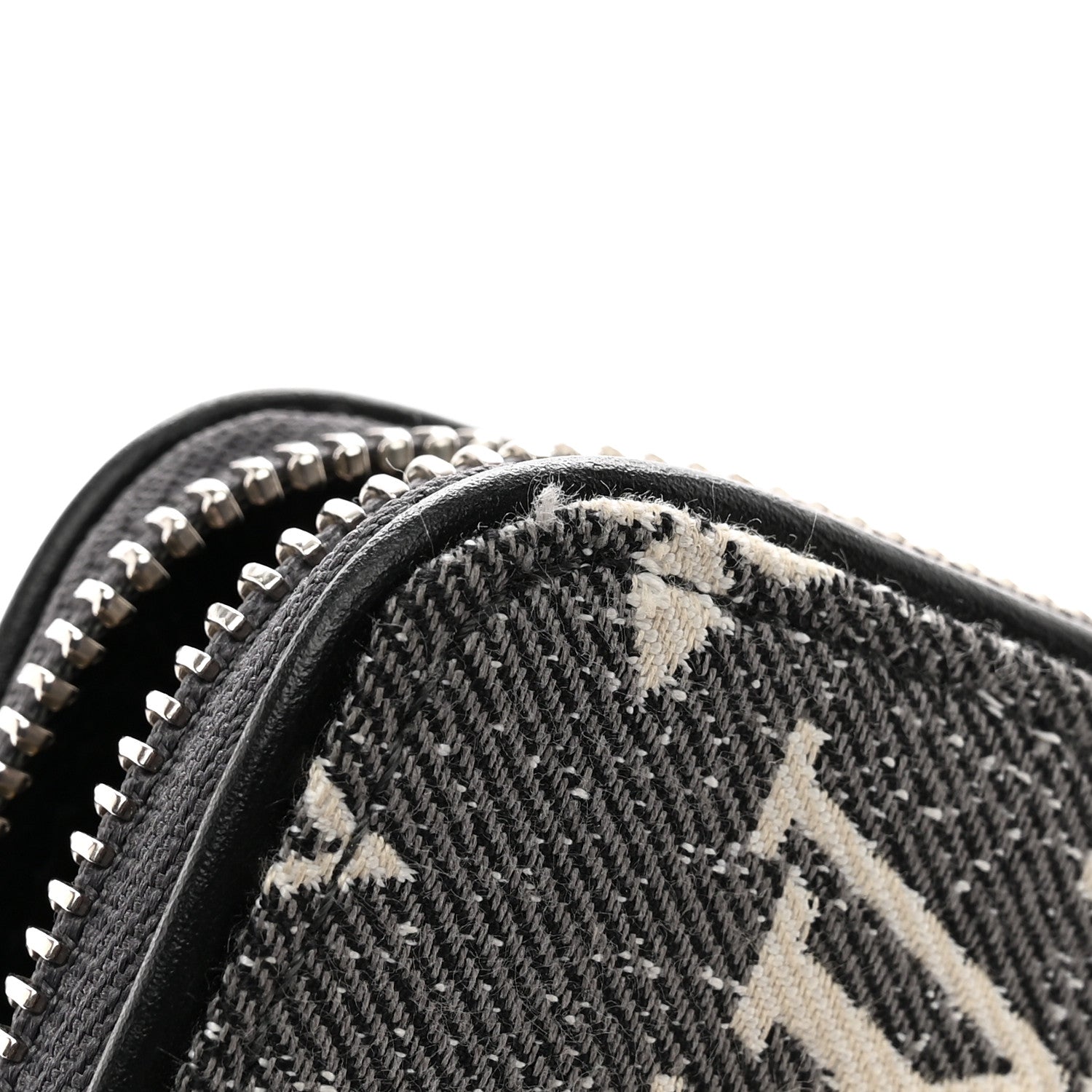 Louis Vuitton LOUIS VUITTON Denim Monogram Jacquard Zippy Wallet Grey 7 of 8