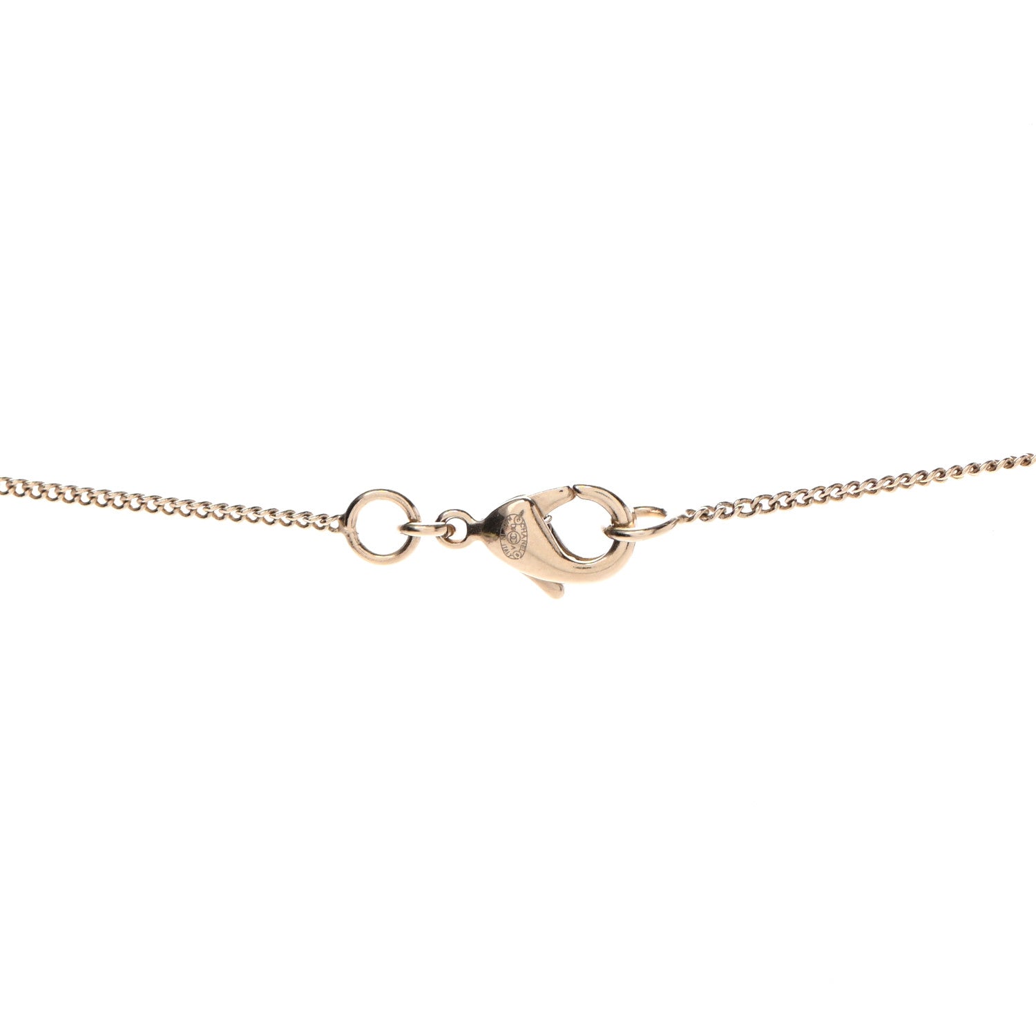 Chanel Crystal CC Pendant Necklace Gold 4 of 5