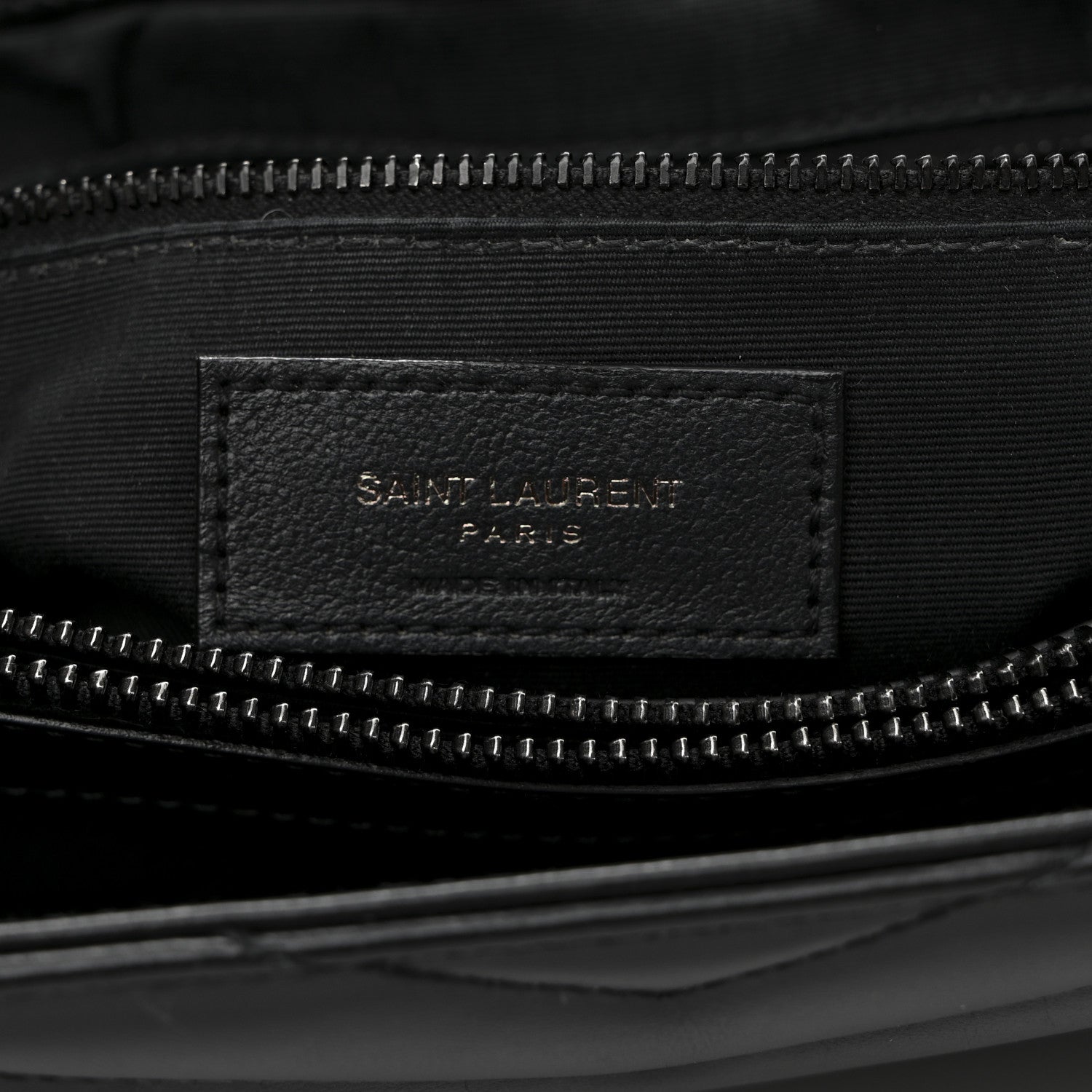Saint Laurent Calfskin Y Quilted Monogram Monochrome Large Loulou Chain Satchel Black 7 of 14