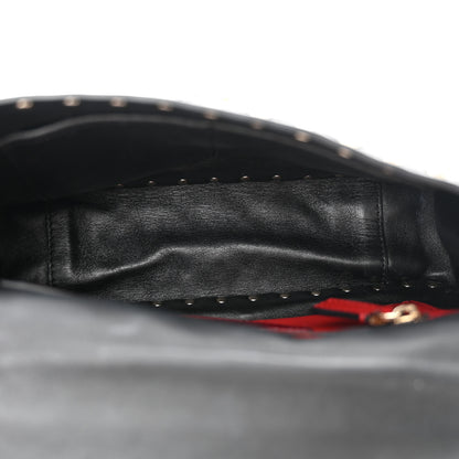 Valentino Garavani Nappa Medium Rockstud Spike Shoulder Bag Black 5 of 12