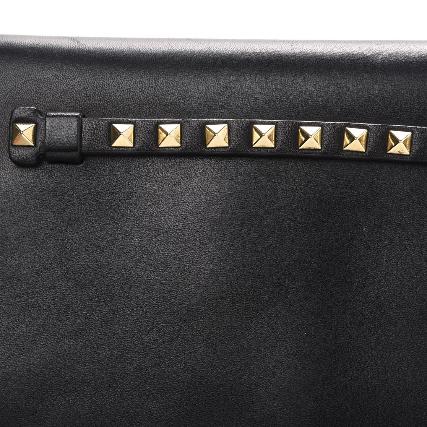 Nappa Rockstud Wristlet Clutch Black