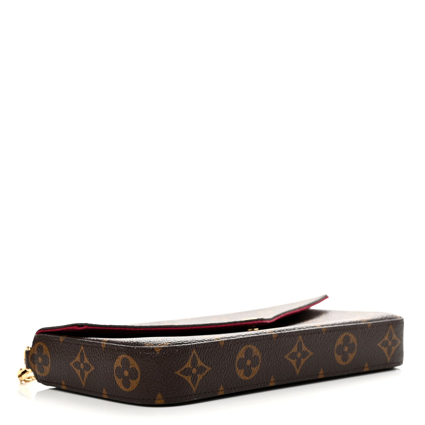 Monogram Pochette Felicie Chain Wallet Fuchsia
