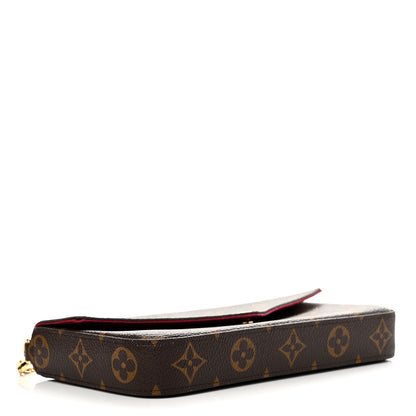 Louis Vuitton Monogram Pochette Felicie Chain Wallet Fuchsia 5 of 11