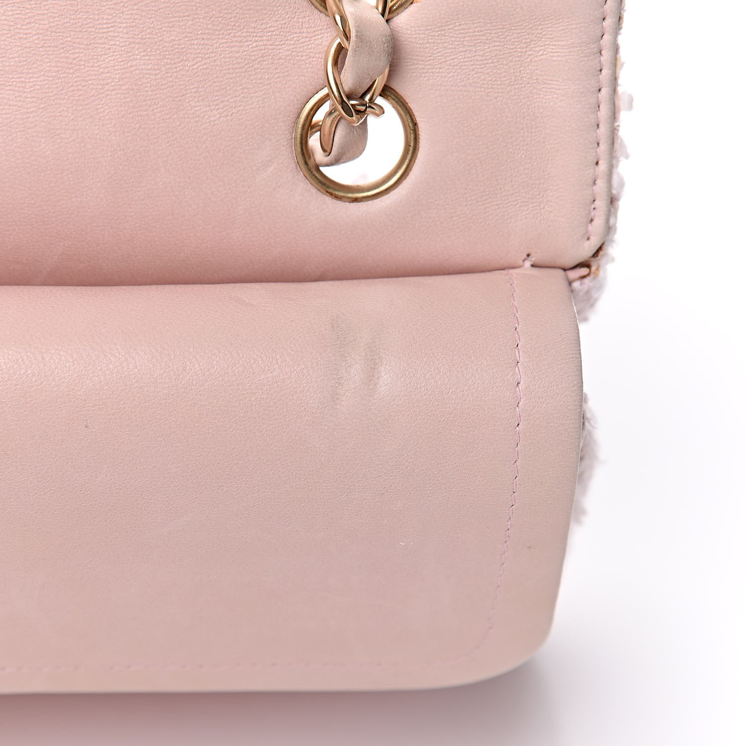 Chanel Tweed Medium Double Flap Pink 13 of 20