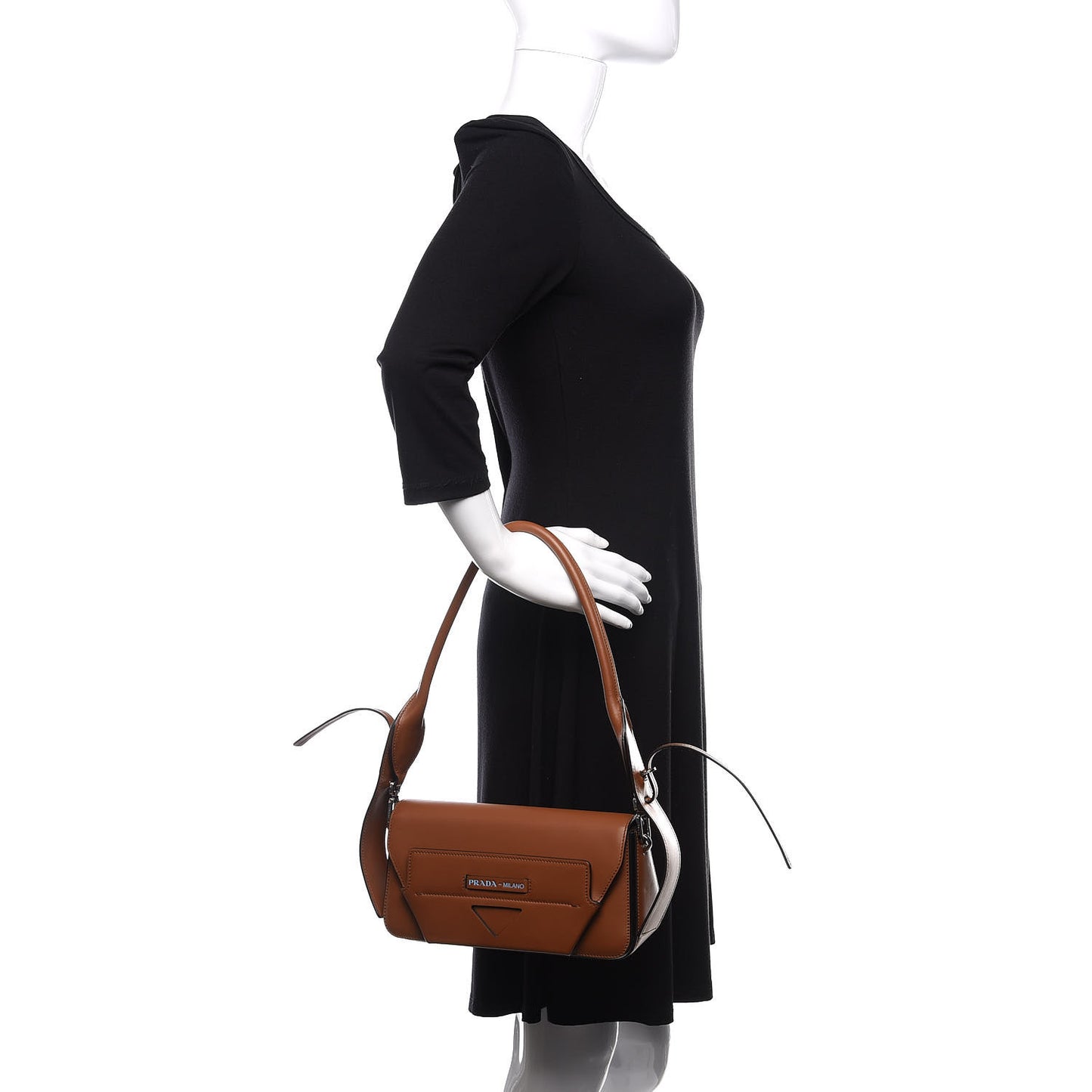 City Calfskin Manuelle Shoulder Bag Cognac