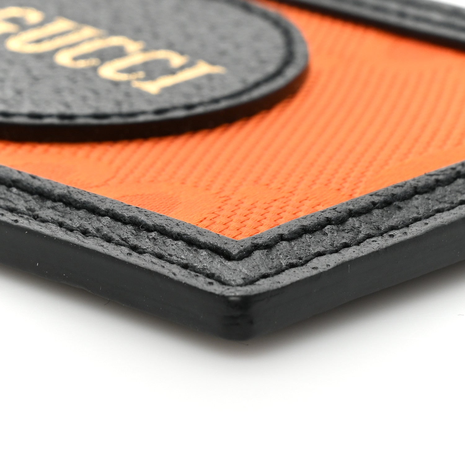 Gucci Econyl Nylon Monogram Off The Grid Card Case Carrot Orange Black 7 of 9