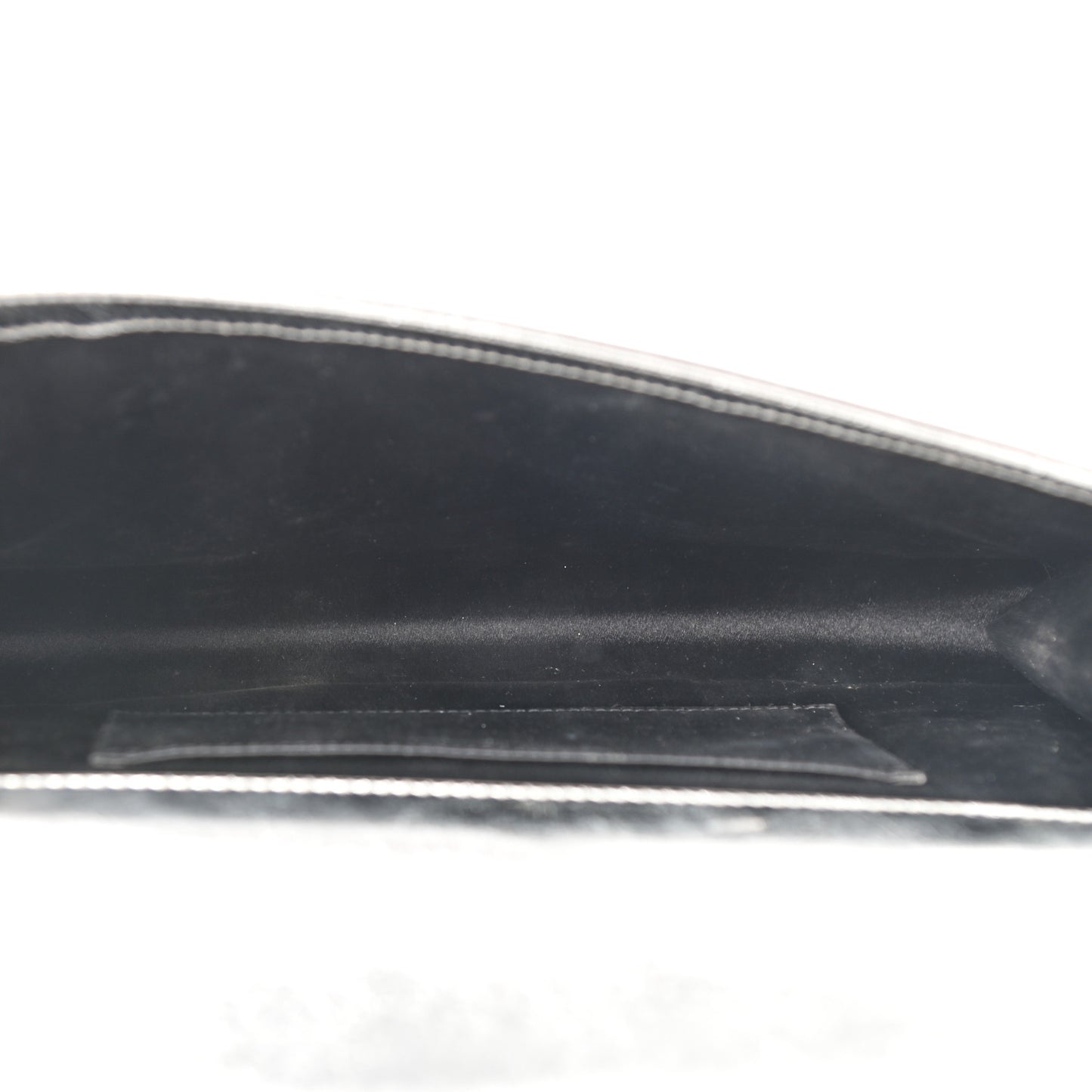 Metallic Calfskin Monogram Large Belle De Jour Clutch Silver